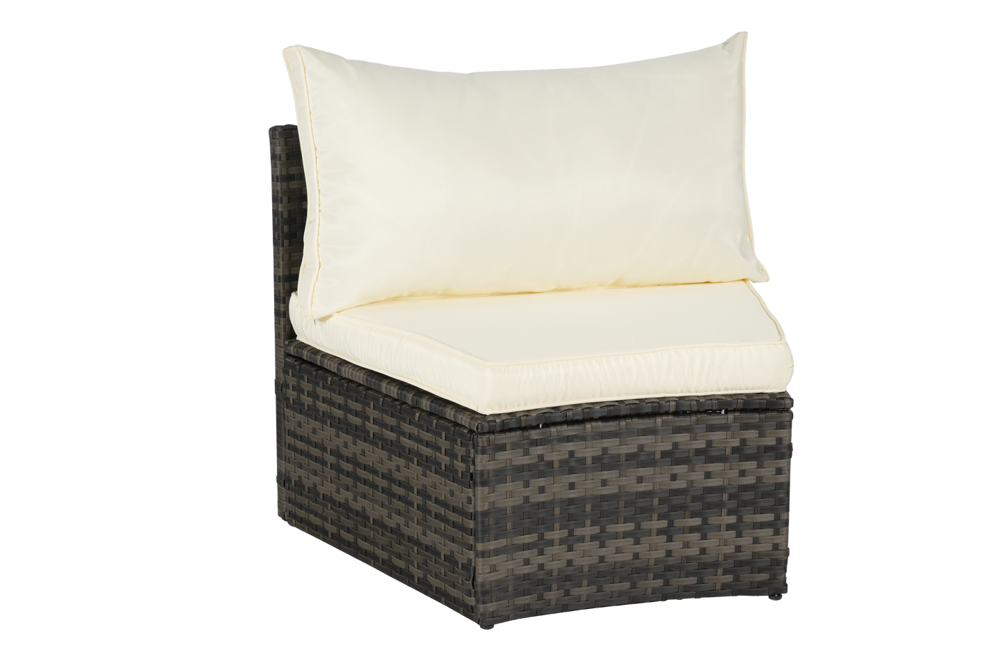 Outdoor Patio Furniture 11-Piece Half-Moon Sectional Round Patio