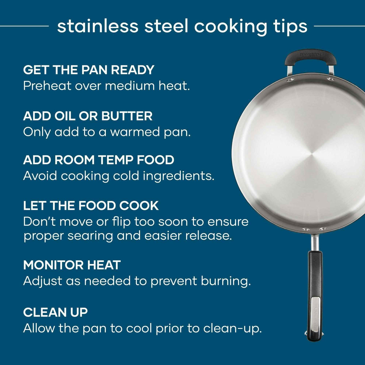 Brilliance 6 Quart Saute Pan with Lid and Helper Handle, Induction Compatible, Metal Utensil and Dishwasher Safe, Stainless Steel