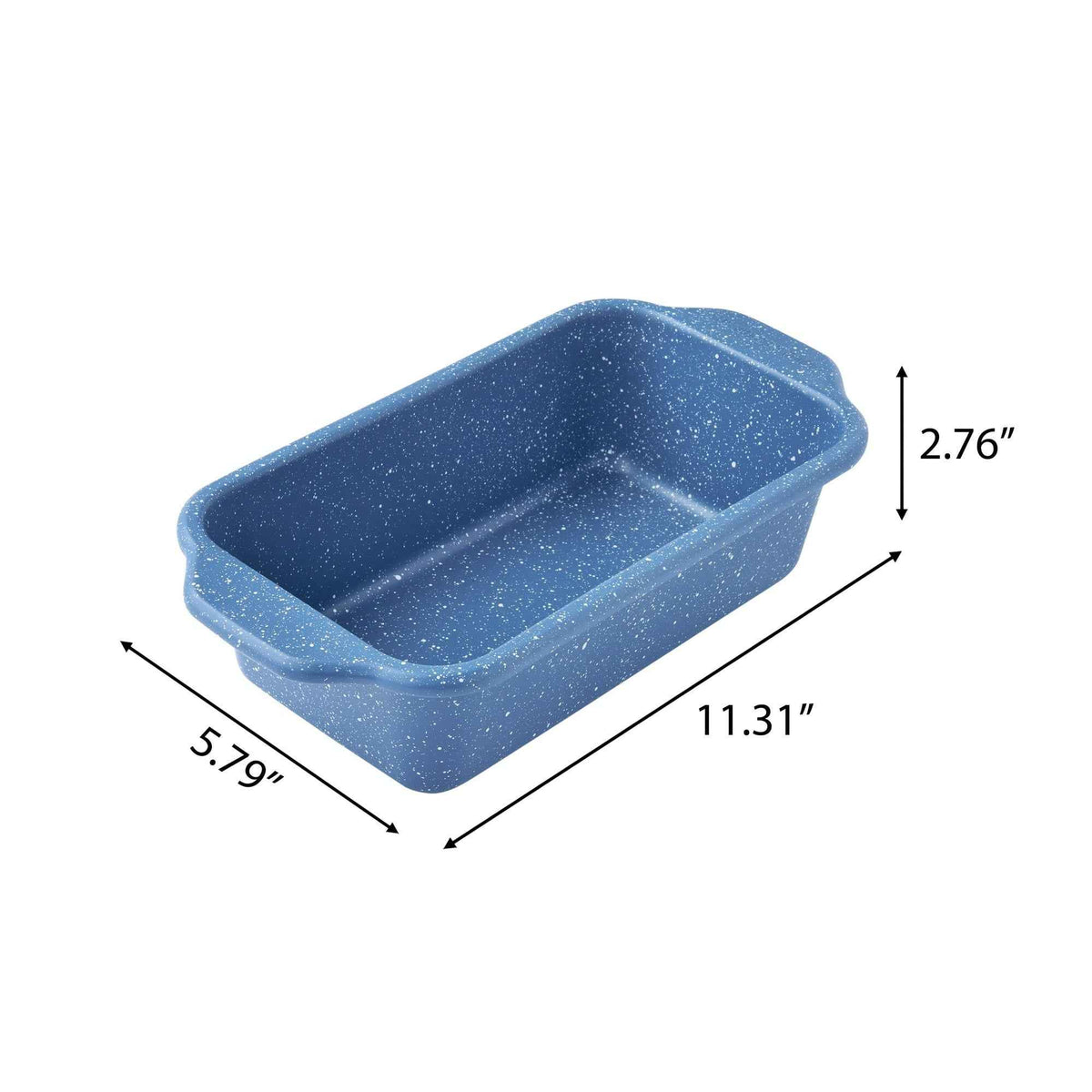 9" x 5" Nonstick Aluminized Steel Loaf Pan, Blue Speckle