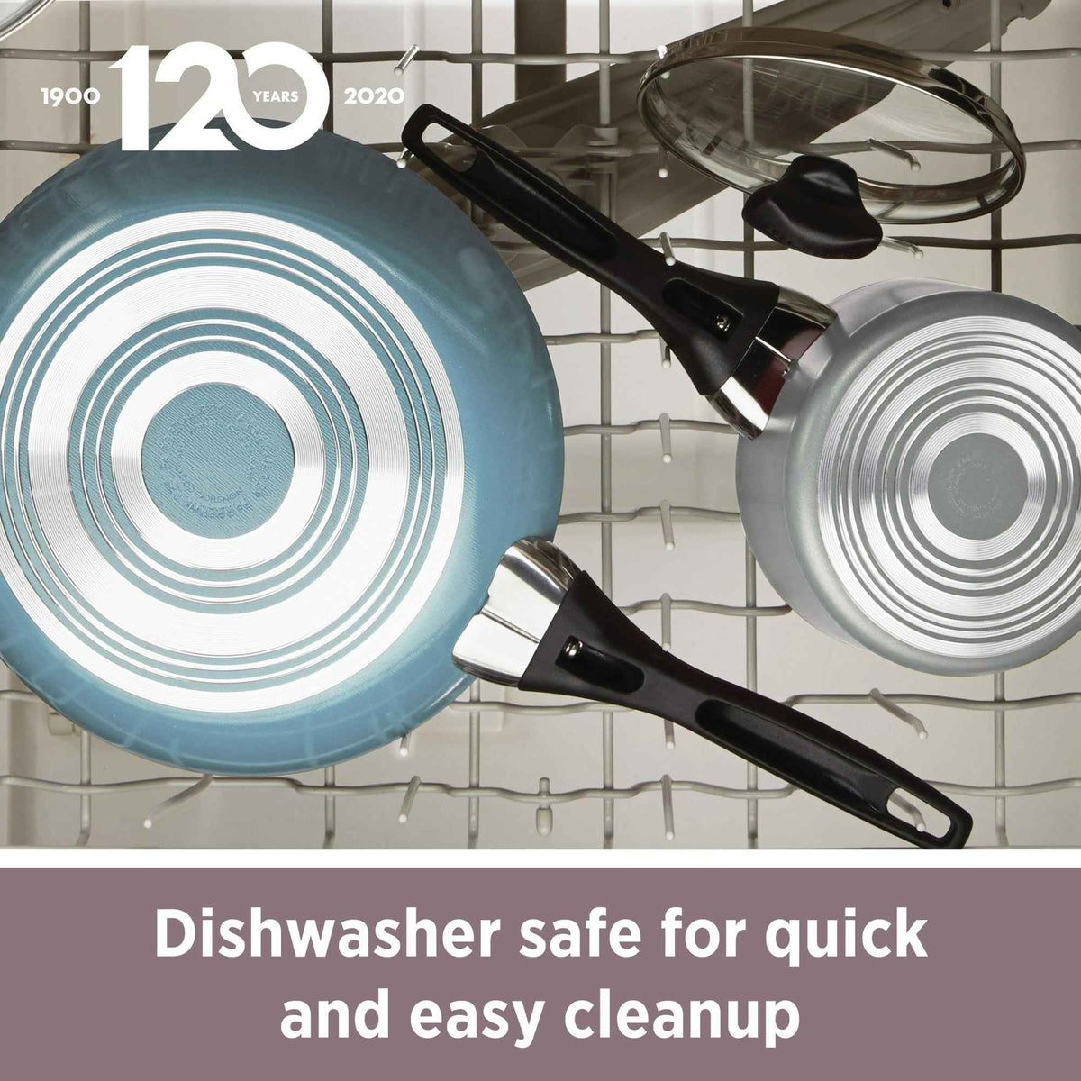 Dishwasher Safe Nonstick 6 Quart Jumbo Cooker/ Chef's Pan with Helper Handle and Glass Lid, Great for Family Meals, Dishwasher Safe, Champagne