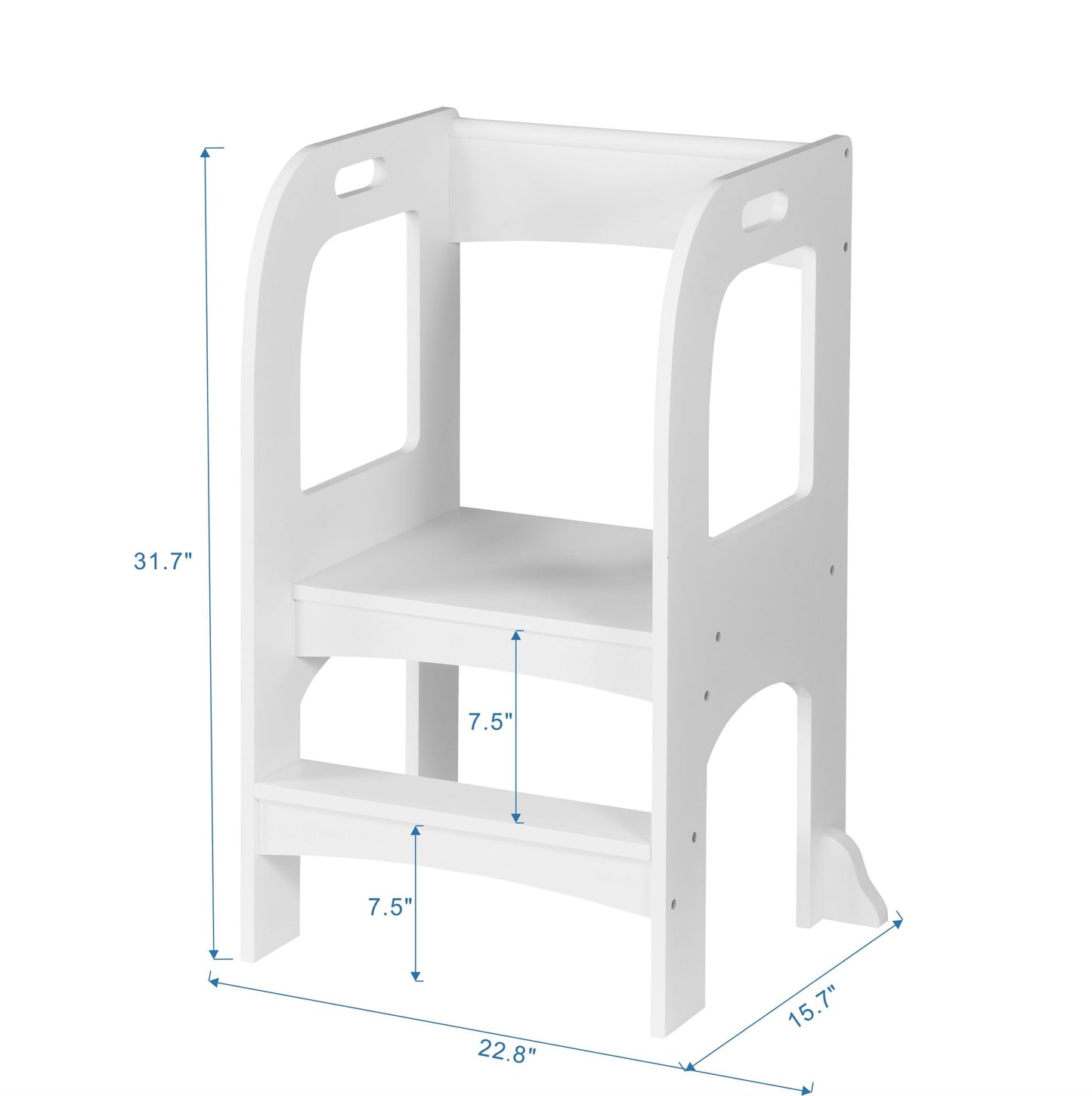 Child Standing Tower; Step Stools for Kids; Toddler Step Stool for Kitchen Counter; White - KNM Sundry