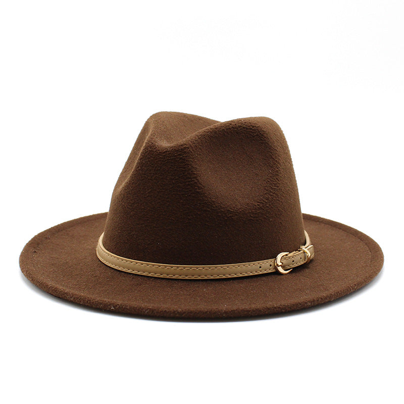 Autumn And Winter British Style Men&amp;#039;s And Women&amp;#039;s New Jazz Wool Hats Big Brim Hats Classic Top Hats Fashionable Felt Hats Wholesale