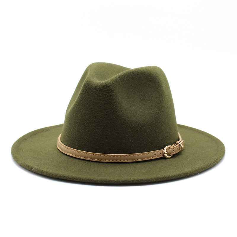 Autumn And Winter British Style Men's and Women's New Jazz Wool Hats Big Brim Hats Classic Top Hats Fashionable Felt Hats Wholesale