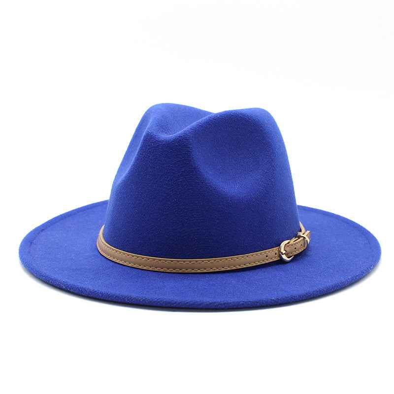Autumn And Winter British Style Men's and Women's New Jazz Wool Hats Big Brim Hats Classic Top Hats Fashionable Felt Hats Wholesale