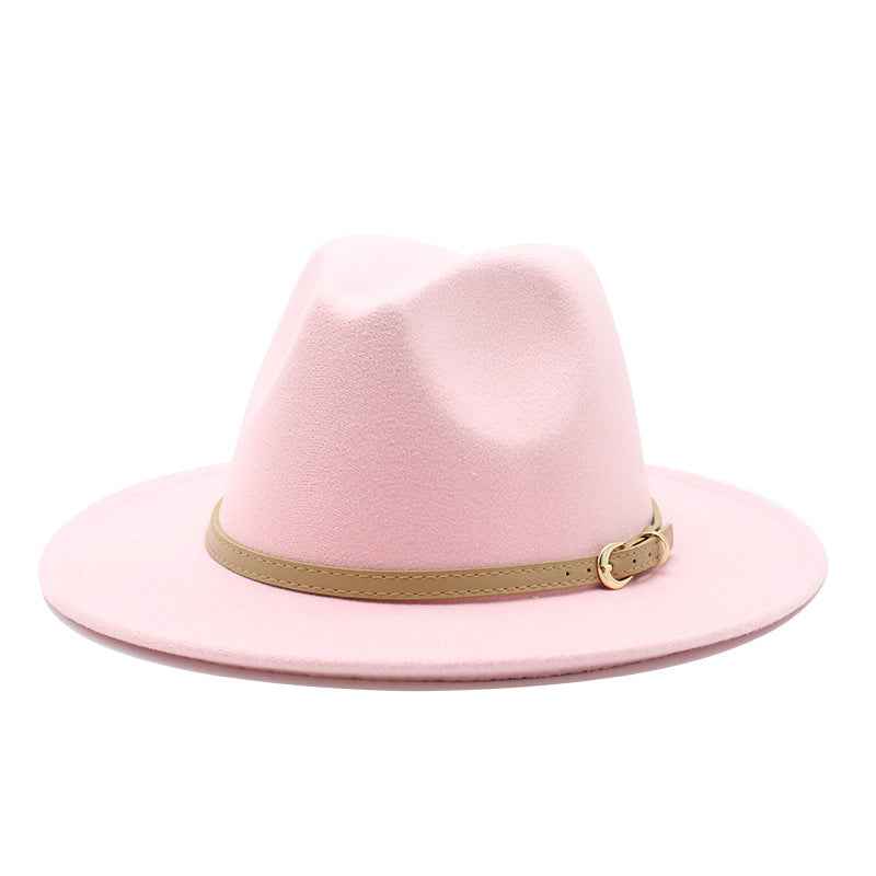Autumn And Winter British Style Men's and Women's New Jazz Wool Hats Big Brim Hats Classic Top Hats Fashionable Felt Hats Wholesale