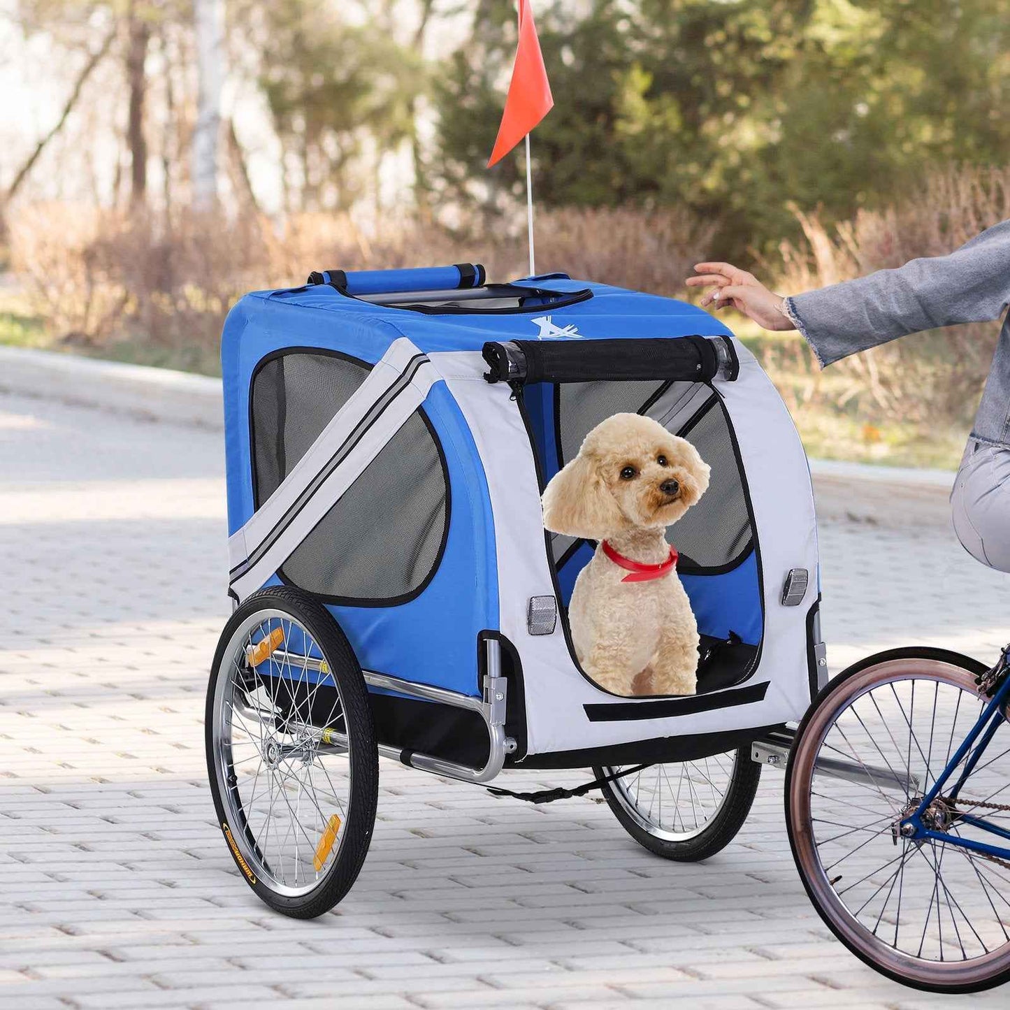 PawHut Pet Bicycle Trailer Dog Cat Bike Carrier Pet Bicycle Trailer
