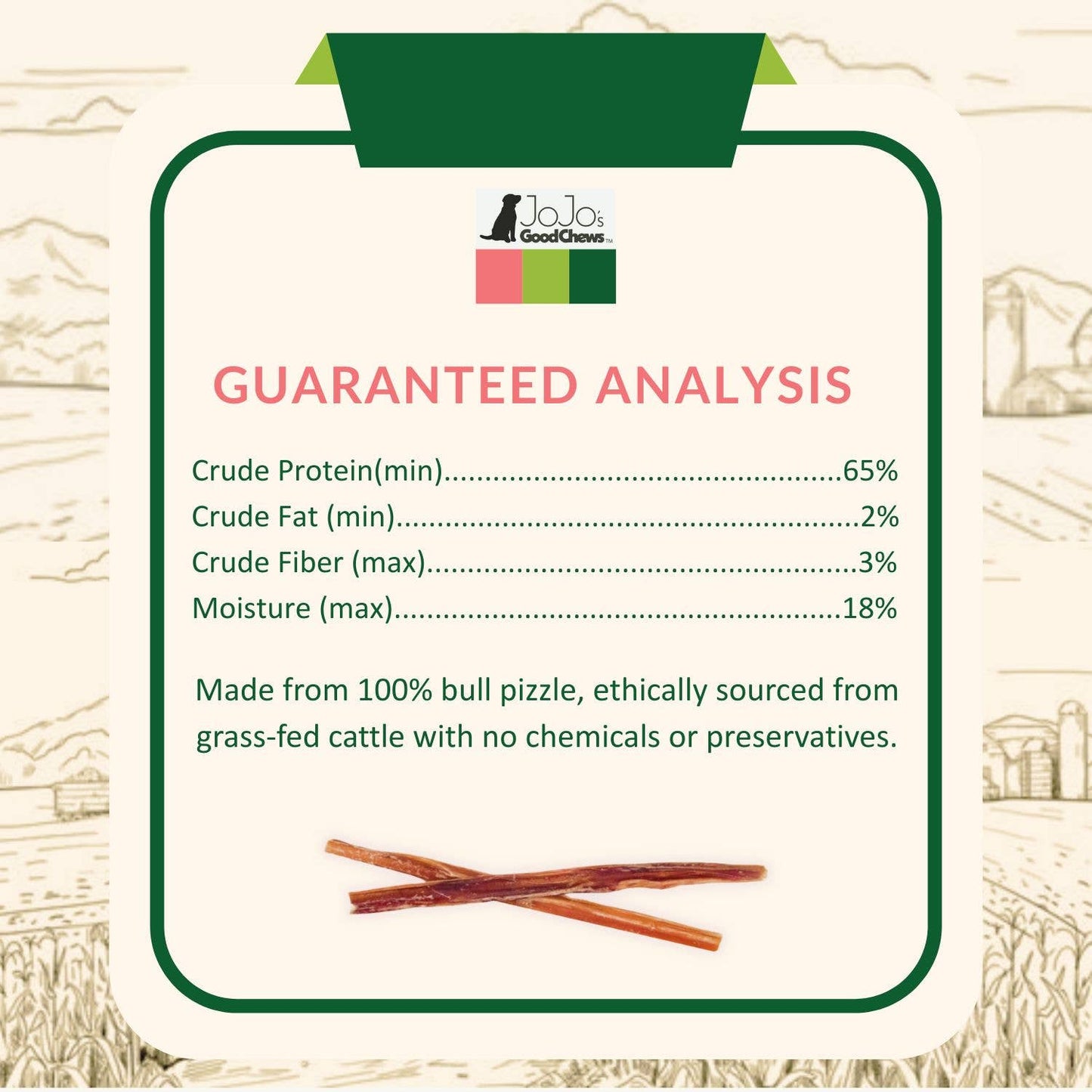 Natural Beef Bully Stick Dog Treats - 6" Thin (25/Bag) - KNM Sundry