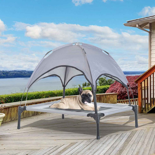 PawHut Elevated Pet Bed Dog Foldable Cot Tent Canopy Instant Shelter