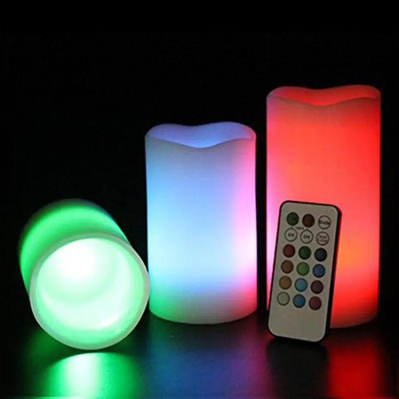 Remote Control Color Changing Plastic Candles - KNM Sundry