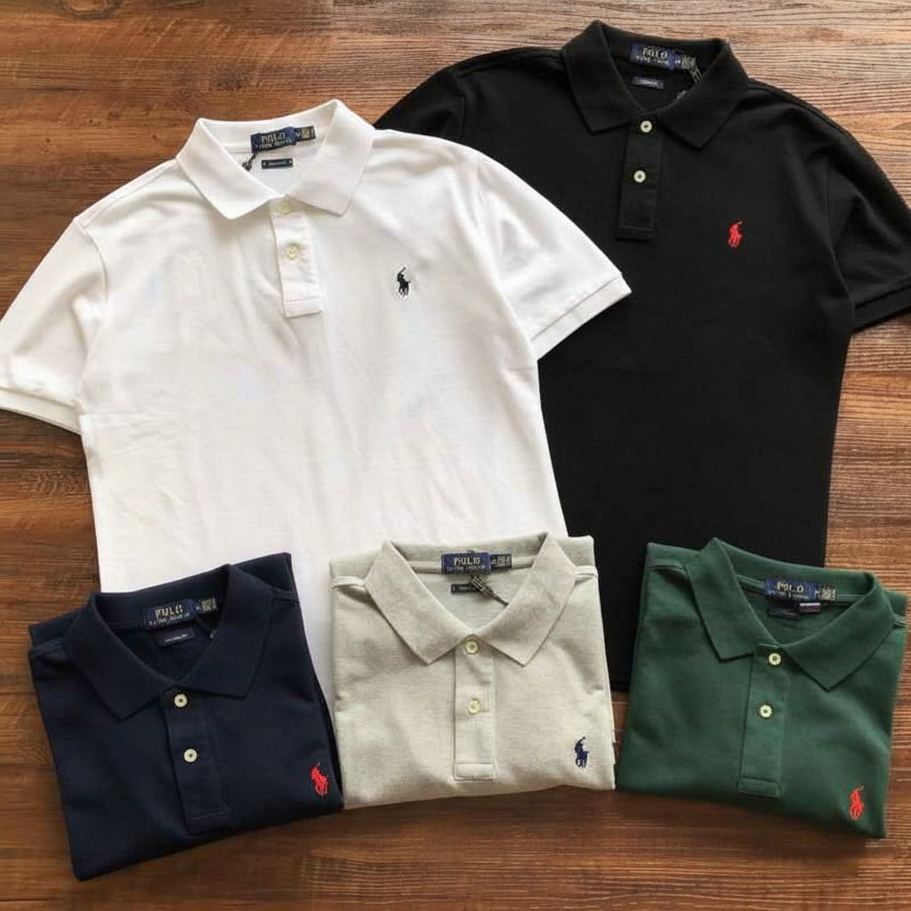 Cotton Embroidered Turn-Down Collar, Men's Half-Sleeve Wholesale