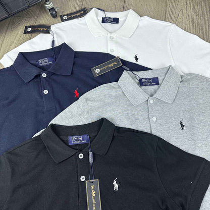 Cotton Embroidered Short-Sleeve Polo Shirt For Men And Women