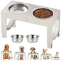 Elevated Dog Bowls Foldable Raised Dog Bowl Stand With 2