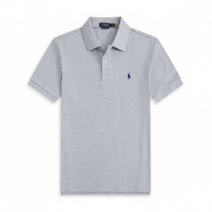 Cotton Embroidered Turn-Down Collar, Men's Half-Sleeve Wholesale