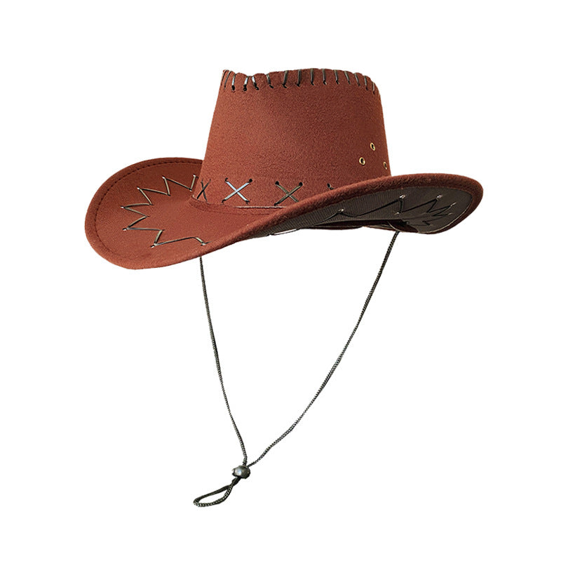 Western Cowboy Hat Summer Large Brim Sun Hat American Sexy Retro Style Female Concave Shape Knight Sun Hat For Men