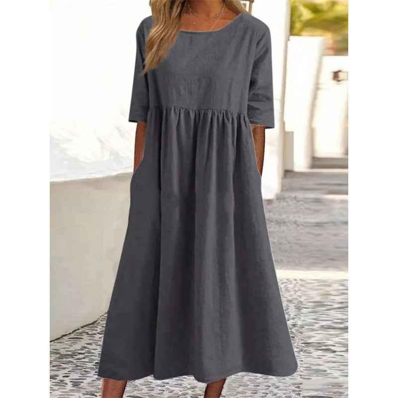 Cotton And Linen Dress