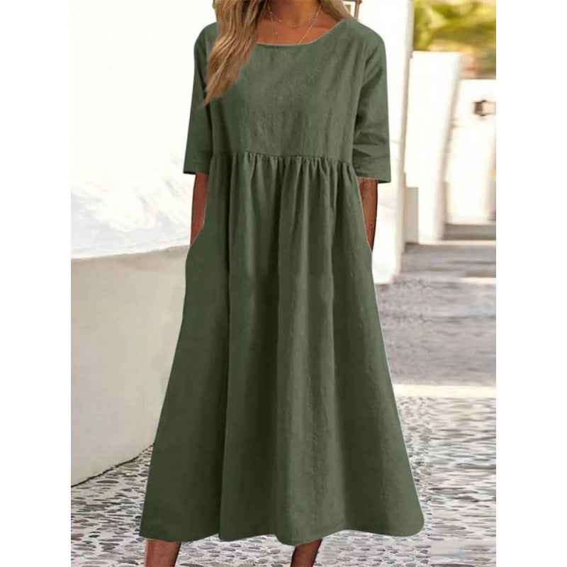 Cotton And Linen Dress