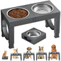 Elevated Dog Bowls Foldable Raised Dog Bowl Stand With 2