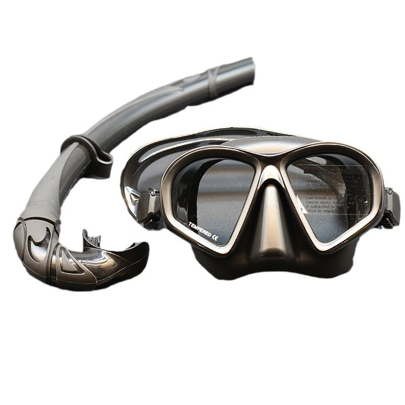Low Volume Free Diving Mask Tempered Glass Snorkeling Mask With Holder
