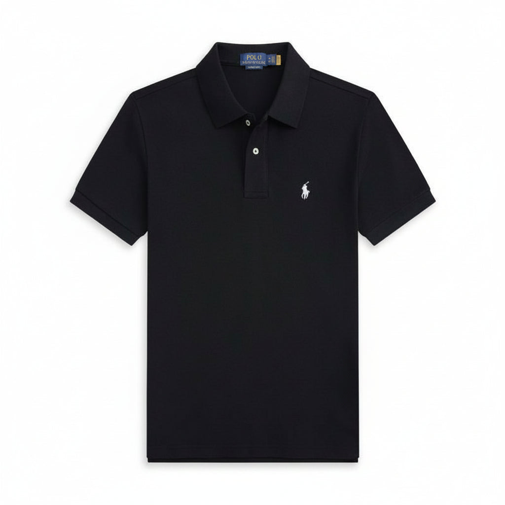 Cotton Embroidered Turn-Down Collar, Men's Half-Sleeve Wholesale