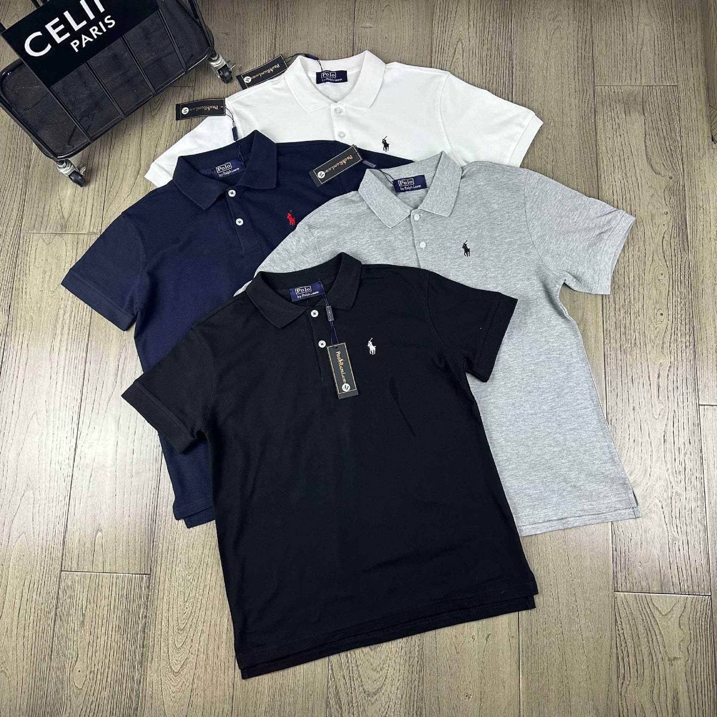 Cotton Embroidered Short-Sleeve Polo Shirt For Men And Women