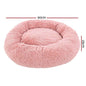 i.Pet Pet Bed Dog Cat 90cm Large Calming Soft Plush Pink