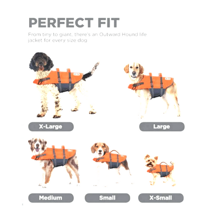 Outward Hound Dog Life Jacket Ripstop Life Jacket Fun, X-Large - KNM Sundry