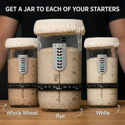 KneadAce® 24oz Sourdough Starter Jar: Single Pack - KNM Sundry
