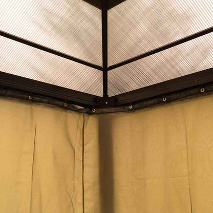 Outsunny 12'L x 10'W Hard Top Gazebo Canopy Sunshelter Waterproof Sun