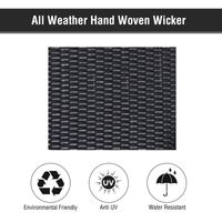 Outsunny Adjustable Wicker Sun Lounger Outdoor Recliner Chair Garden