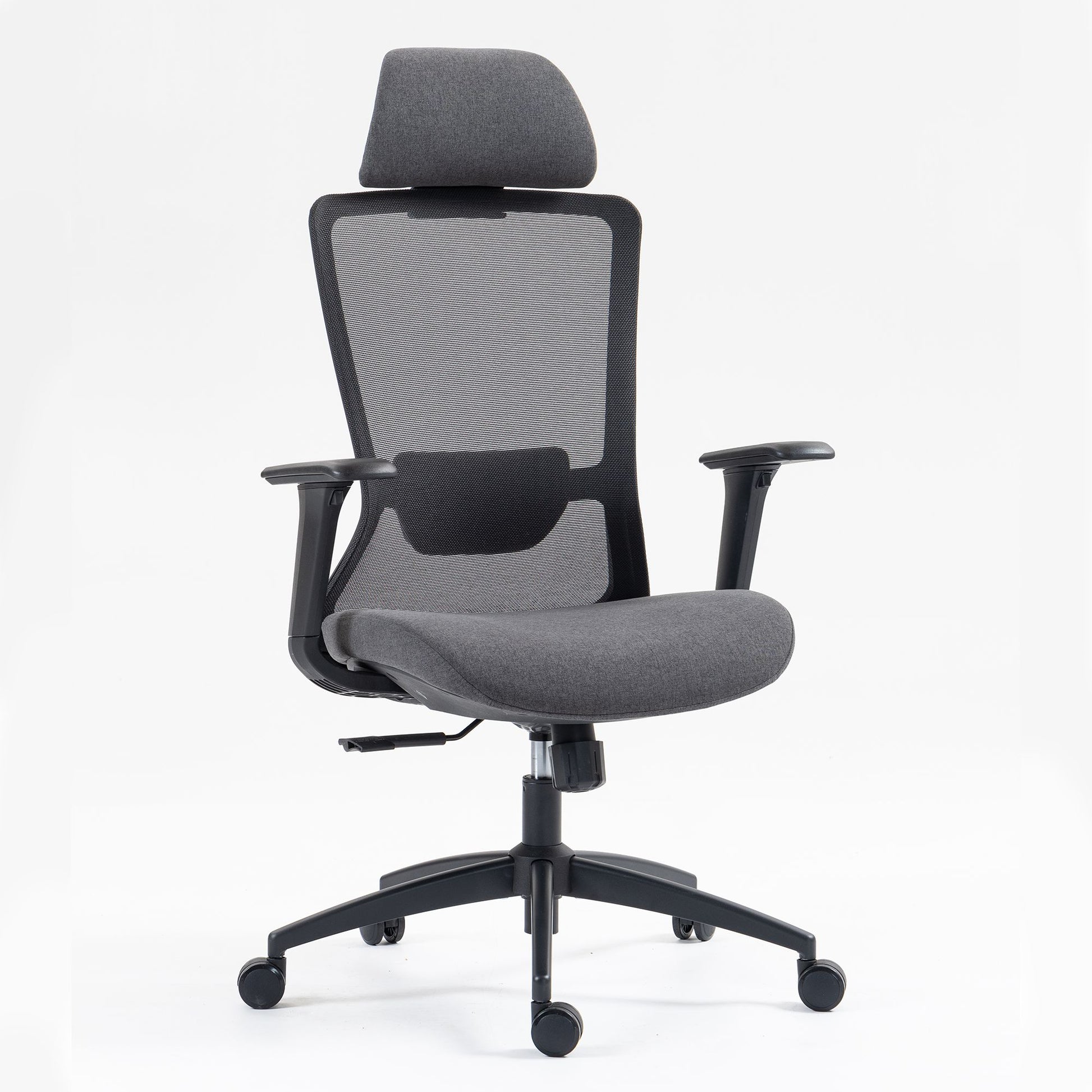 Ergonomic Mesh Office Chair with Adjustable Headrest and Lumbar Support, Breathable Back Design for Home and Office Use 8322H - KNM Sundry