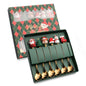 6pcs /Pack Christmas Cartoon Doll Stainless Steel Tableware