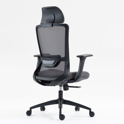 Ergonomic Mesh Office Chair with Adjustable Headrest and Lumbar Support, Breathable Back Design for Home and Office Use 8322H - KNM Sundry