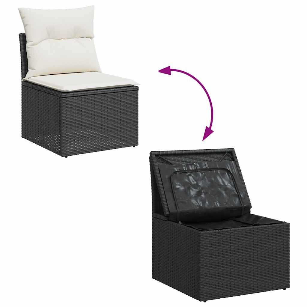 Garden Sofa Set Black - KNM Sundry