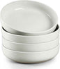 HaWare Pasta Bowls Set of 4, 33oz Large Salad Bowls for Home Kitchen, Ceramic Serving Plates for Soup, Cereal, Scratch-resistant Wide and Shallow Dinner Bowl, Microwave & Dishwasher Safe, Milky Whit