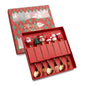 6pcs /Pack Christmas Cartoon Shape Stainless Steel Tableware