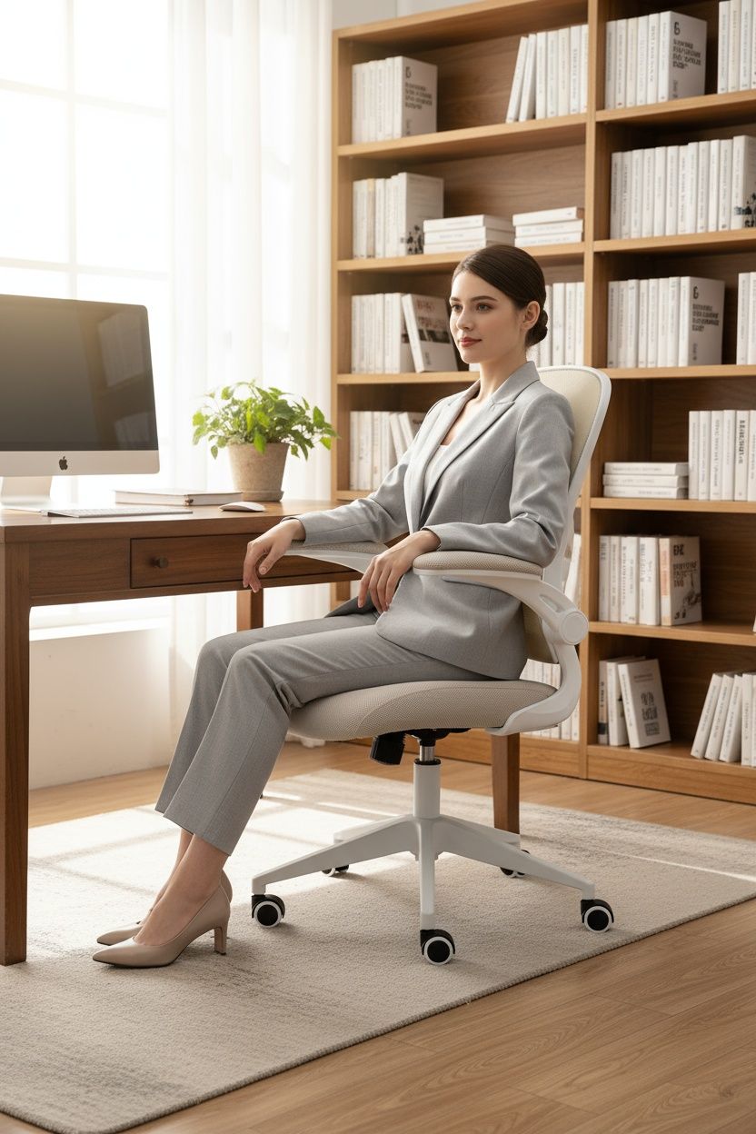 Ergonomic Mesh Office Chair with Breathable Back, Adjustable Height, Padded Seat & Armrests, 250 lbs Capacity, Modern Task Chair for Home Office & Workspace 8333 - KNM Sundry