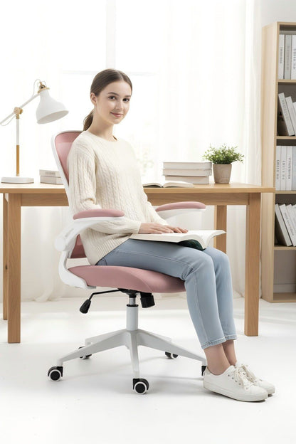 Ergonomic Mesh Office Chair with Breathable Back, Adjustable Height, Padded Seat & Armrests, 250 lbs Capacity, Modern Task Chair for Home Office & Workspace 8333 - KNM Sundry