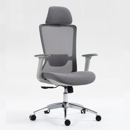 Ergonomic Mesh Office Chair with Adjustable Headrest and Lumbar Support, Breathable Back Design for Home and Office Use 8322H - KNM Sundry