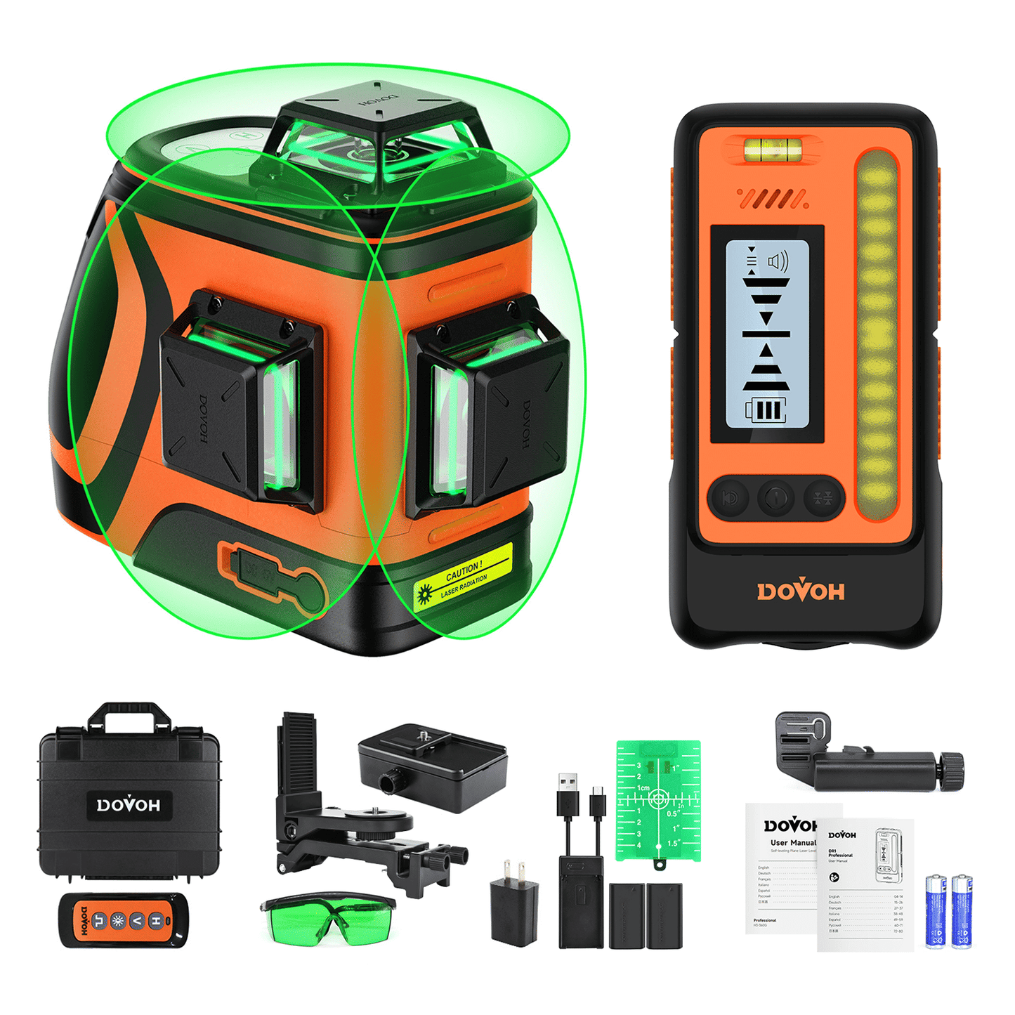 Outdoor Laser Level with Receiver- Dovoh H3-360G-KIT - KNM Sundry