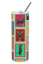 Lots of Black and Tan Chihuahua Stainless Steel Skinny Tumbler Vacuum Double Walled Reusable Insulated Tumbler Travel Cup for Coffee Cocktails Gift with Lid, 20 oz