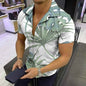 European and American New Men's Casual Shirts Short Sleeve 3D Digital Printing Hawaiian Style Shirts