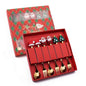 6pcs /Pack Christmas Cartoon Shape Stainless Steel Tableware