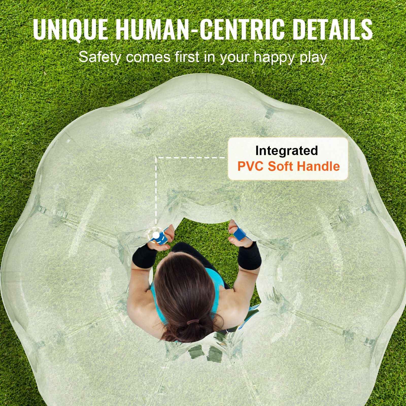 Inflatable Bumper Balls 2-Pack, 4FT/1.2M Body Sumo Zorb Balls for Teen & Adult, 0.8mm Thick PVC Human Hamster Bubble Balls for Outdoor Team Gaming Play, Bumper Bopper Toys for Garden, Yard, Park