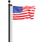 30FT Sectional Flag pole Kit, Heavy Duty Aluminum Alloy in Ground Flag poles for Outside, 3 Display Modes Flagpole with 3x5 American Flag, Professional Accessories, Black - KNM Sundry