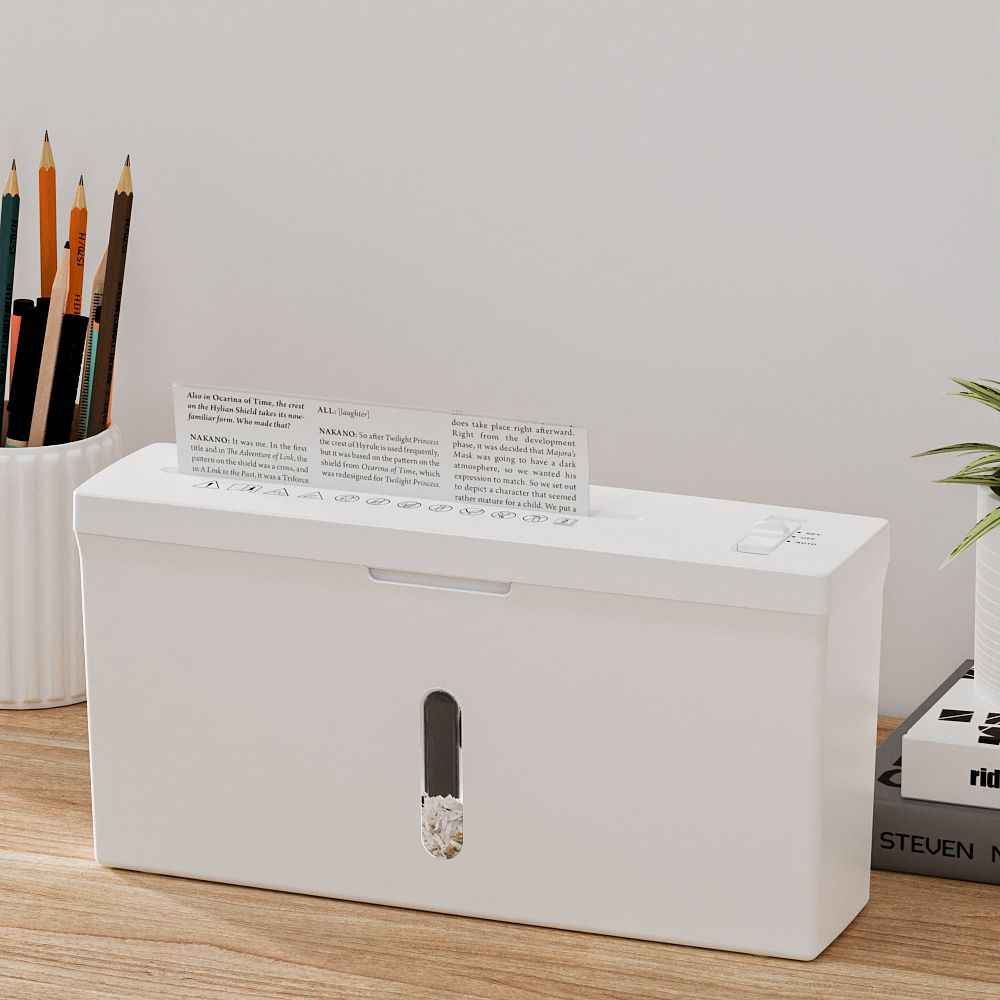 Woolsche Quiet Compact Paper Shredder,2-Sheet Cross Cut , 1.05 Gallon Basket, P5 Security Level Cutting Machine Universal Office School Home Desktop Stationery for Paper, Bills, Receipts