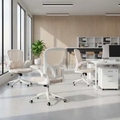 Ergonomic Mesh Office Chair with Breathable Back, Adjustable Height, Padded Seat & Armrests, 250 lbs Capacity, Modern Task Chair for Home Office & Workspace 8333 - KNM Sundry