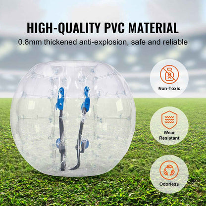 Inflatable Bumper Ball 1-Pack, 4FT/1.2M Body Sumo Zorb Balls for Teen & Adult, 0.8mm Thick PVC Human Hamster Bubble Balls for Outdoor Team Gaming Play, Bumper Bopper Toys for Garden, Yard, Park