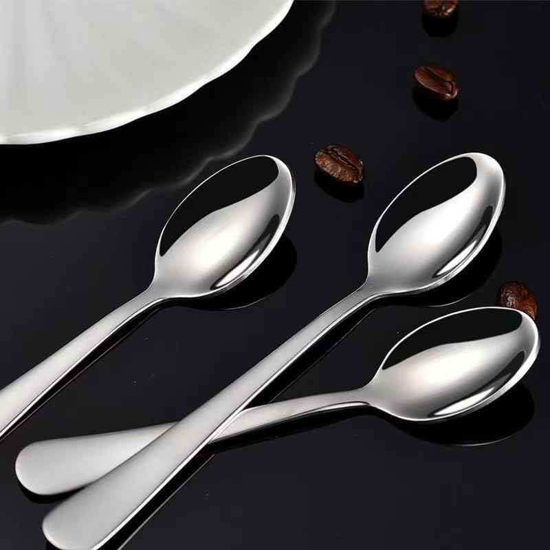Demitasse Espresso Spoons, Coffee Spoon, 5.5 Inches Stainless Steel Small Spoons for Dessert, Set of 6Silver