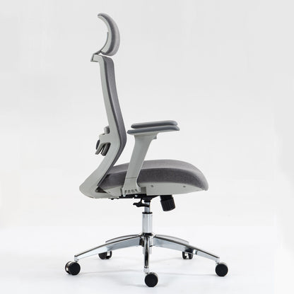 Ergonomic Mesh Office Chair with Adjustable Headrest and Lumbar Support, Breathable Back Design for Home and Office Use 8322H - KNM Sundry