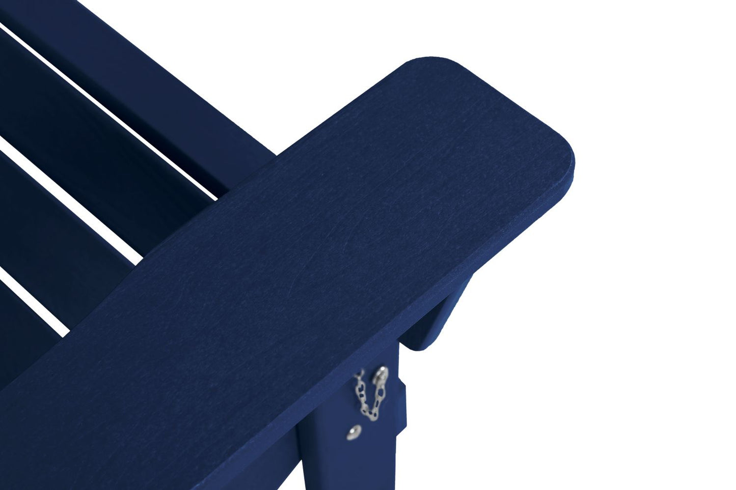 Folding Adirondack Chair with Side Table, 3-Piece Adirondack Chair Set with Wood Texture, Navy Blue(includes 2 Chairs and 1 Table) - KNM Sundry